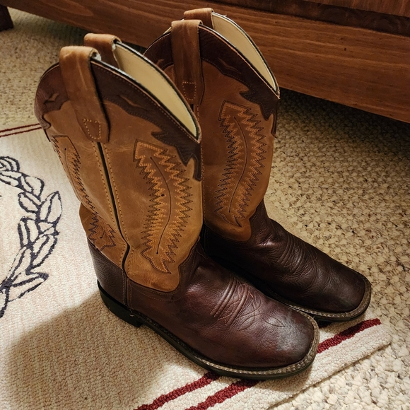 Boys Old West square toe boots - Picture 3 of 9